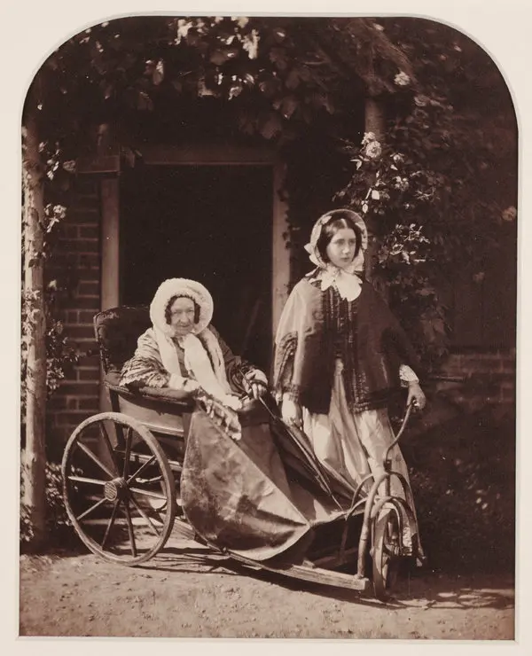 Memorial etching of a man with crutches